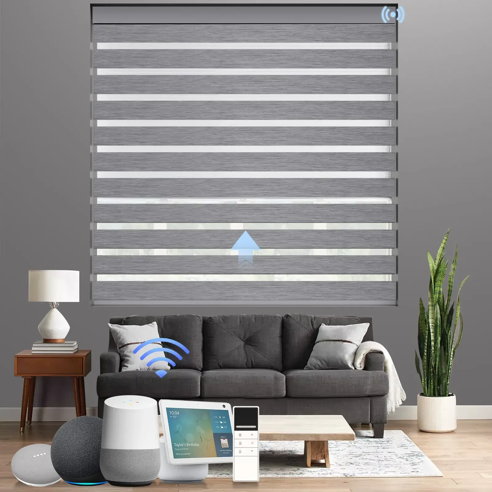 Homekit Alexa Control Zebra Roller Blinds Electric Window Shade Interior Horizontal Home Double Layer Zebra Blinds Smart