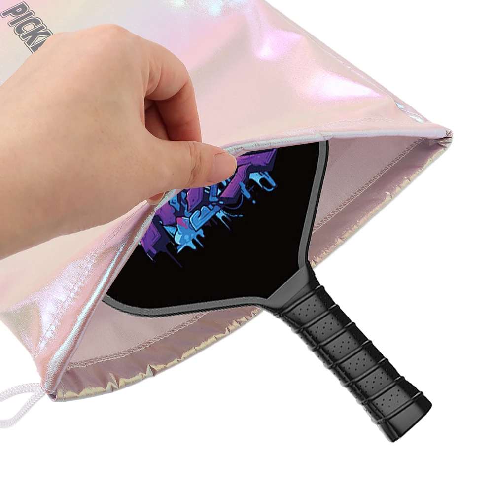 

Сумка-чехол для ракеток для пиклбола из полиэстера с градиентным цветом, красочный защитный чехол для ракеток, мешочек для хранения ракеток