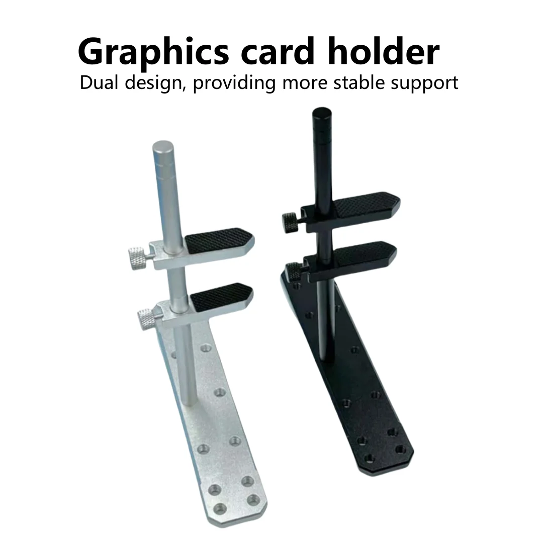 

CX FUTRUE Computer Graphics Card/GPU Aluminum Alloy Bracket With Dual Arm Support Design. This Product Comes With Accessories.