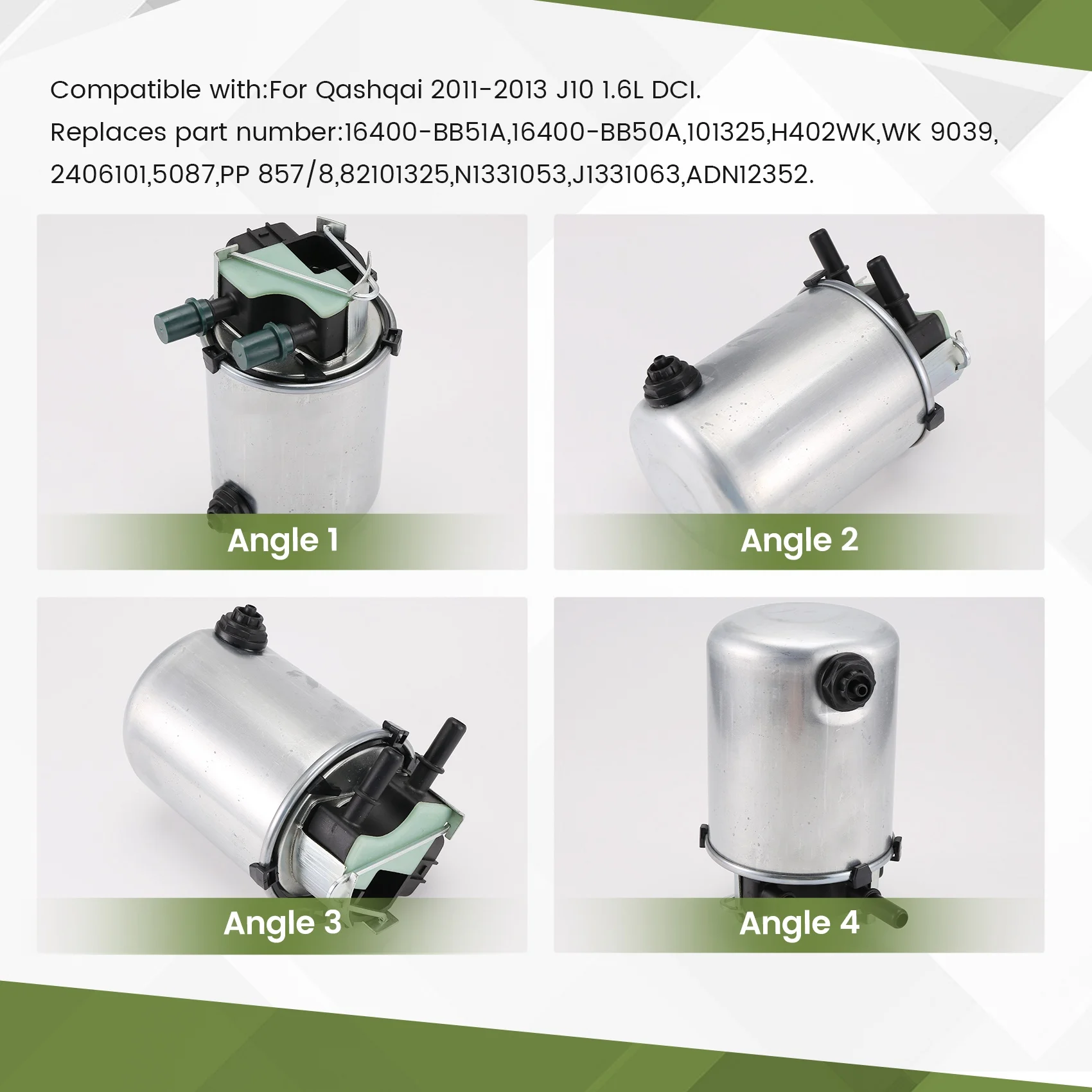 

Precision 16400-4EA1A Fuel Filter For NISSAN Qashqai +2 I II X-Trail Diesel Filter