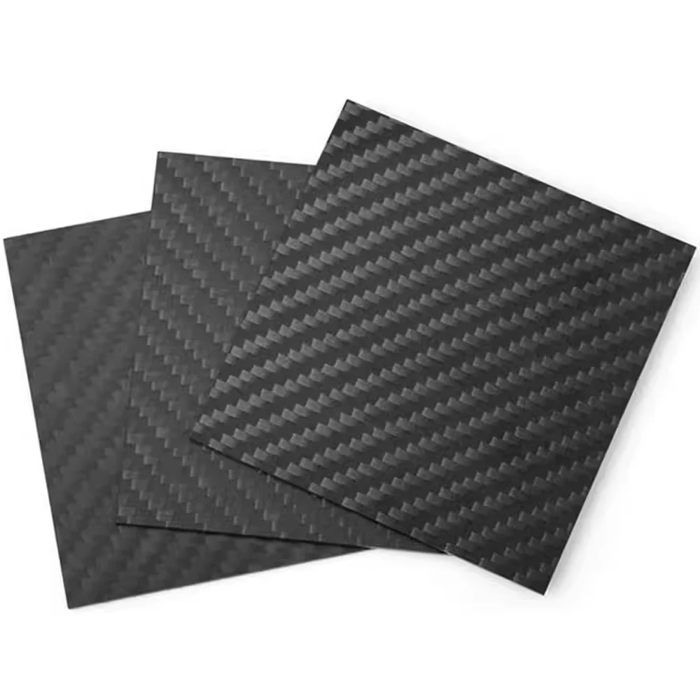 DIY用カーボンファイバーパネル,高複合硬度シート,200x300mm, 250x250mm, 0.5mm,マット表面3k