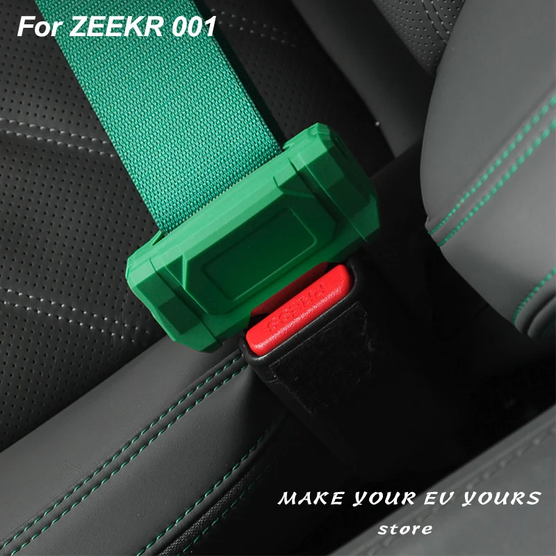 

2Pcs For ZEEKR 001 2021-2023 Seat Belt Protective Cover Rubber Anti-scratched Decorative Cover Interior Modification Accessories