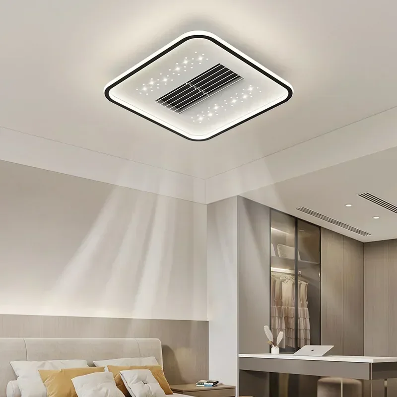 *LED Ceiling Fan Lamp Wind Wheel Invisible Master Bedroom Dining Room Living Room Ceiling Lighting Lustre Luminaire