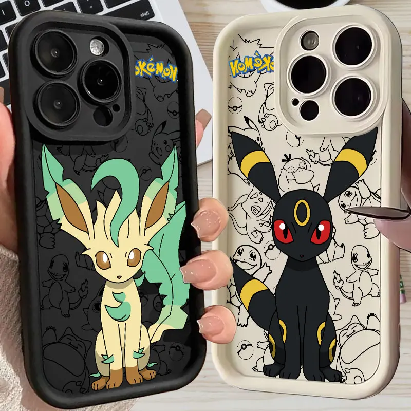 Eevee Umbreon Pokemons Cartoon Phone Case for Xiaomi Redmi 14C 13 13C 12 12C K50 K40 10C 10 9T 9C 9A K30 4G 5G Soft TPU Cover