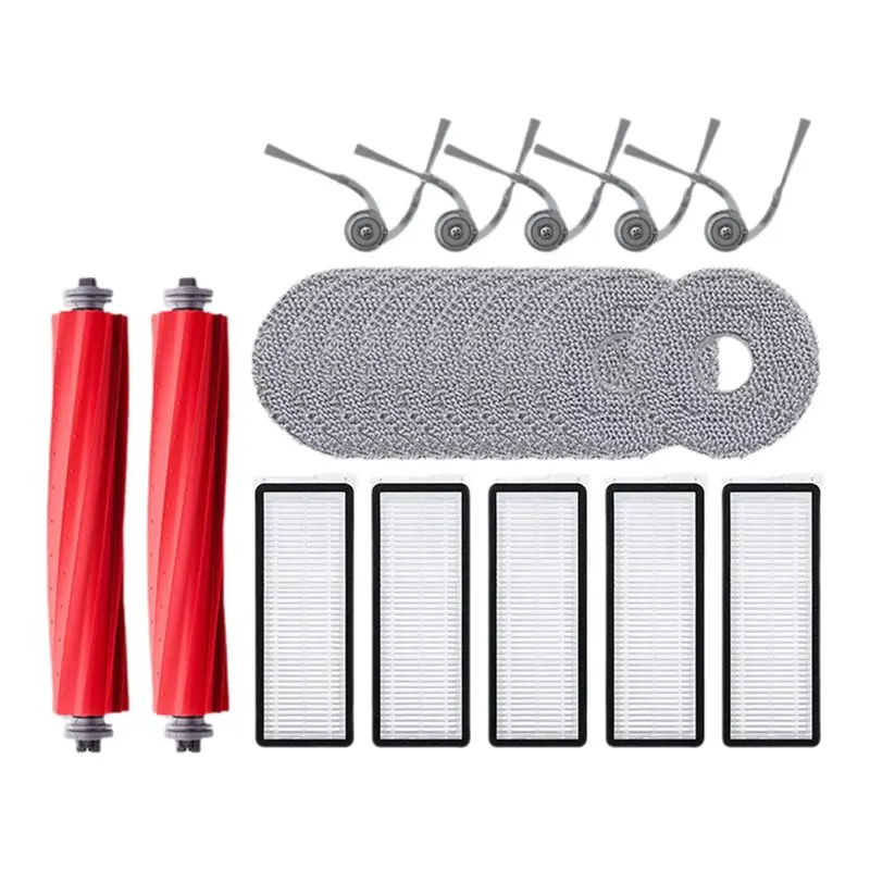 Y48A 22Pcs Replacement Parts for Roborock QV 35A/QV 35S - Main Side Brush, Mop Cloth, Hepa Filter, Dust Bag