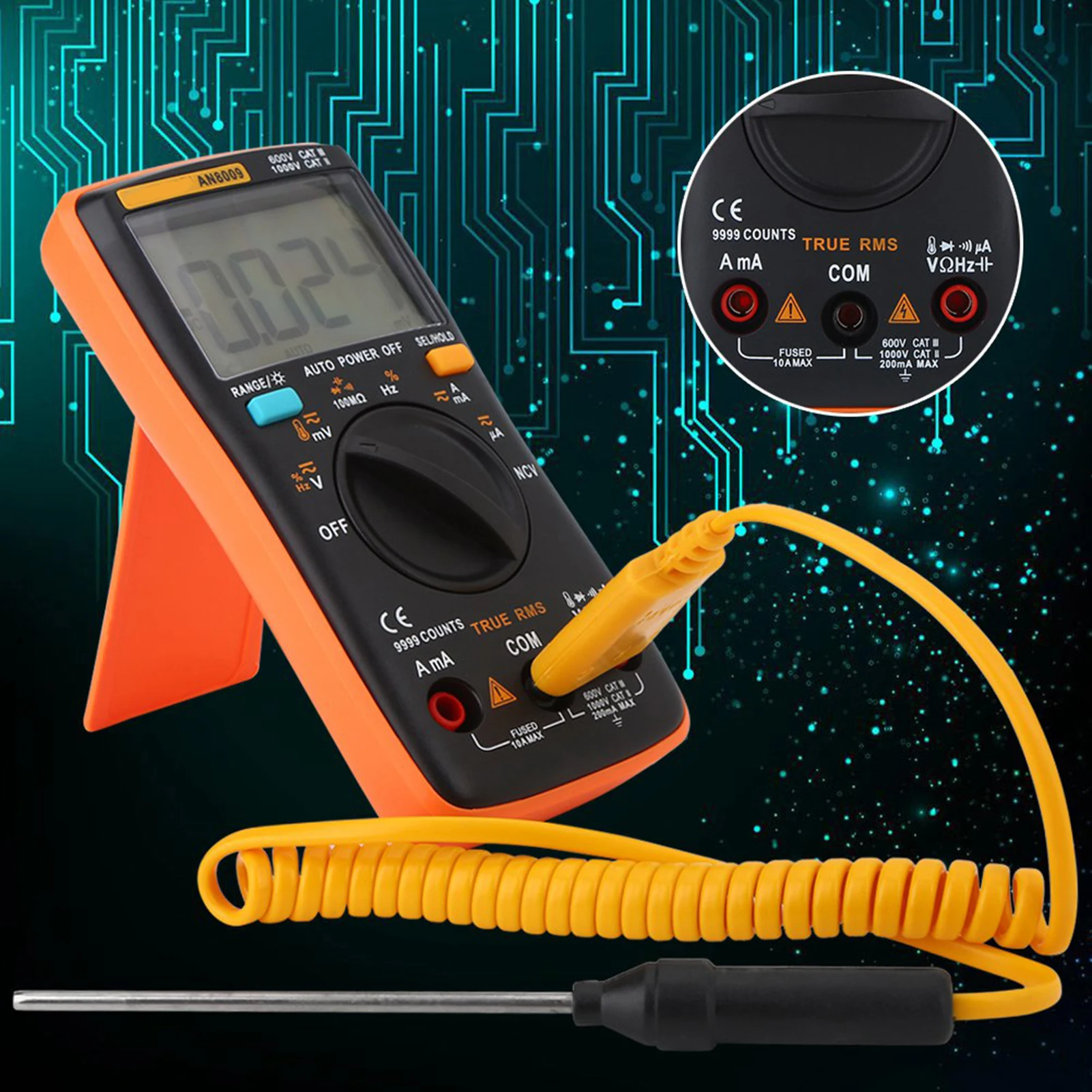 Auto Range Multimeter Voltage Multimeter ANENG AN8009 Digital Multimeter Auto Range True RMS AC/ Voltage Electronic Meter