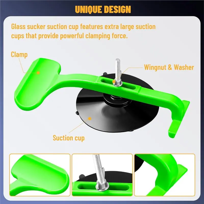 BMBY-الزجاج الأمامي للسيارة القابلة للتحويل إصلاح الإلتصاق 6 قطعة شفط كأس المشبك مجموعة مع وسادة الإسفنج ، فئة المشابك عدة