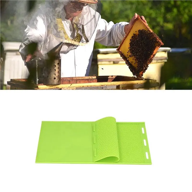 ABZL 3Pcs 5.4Mm Silicone Beeswax Sheet Mold, Beeswax Foundation Stamper Mold Beekeeping Equipment Nest Foundation