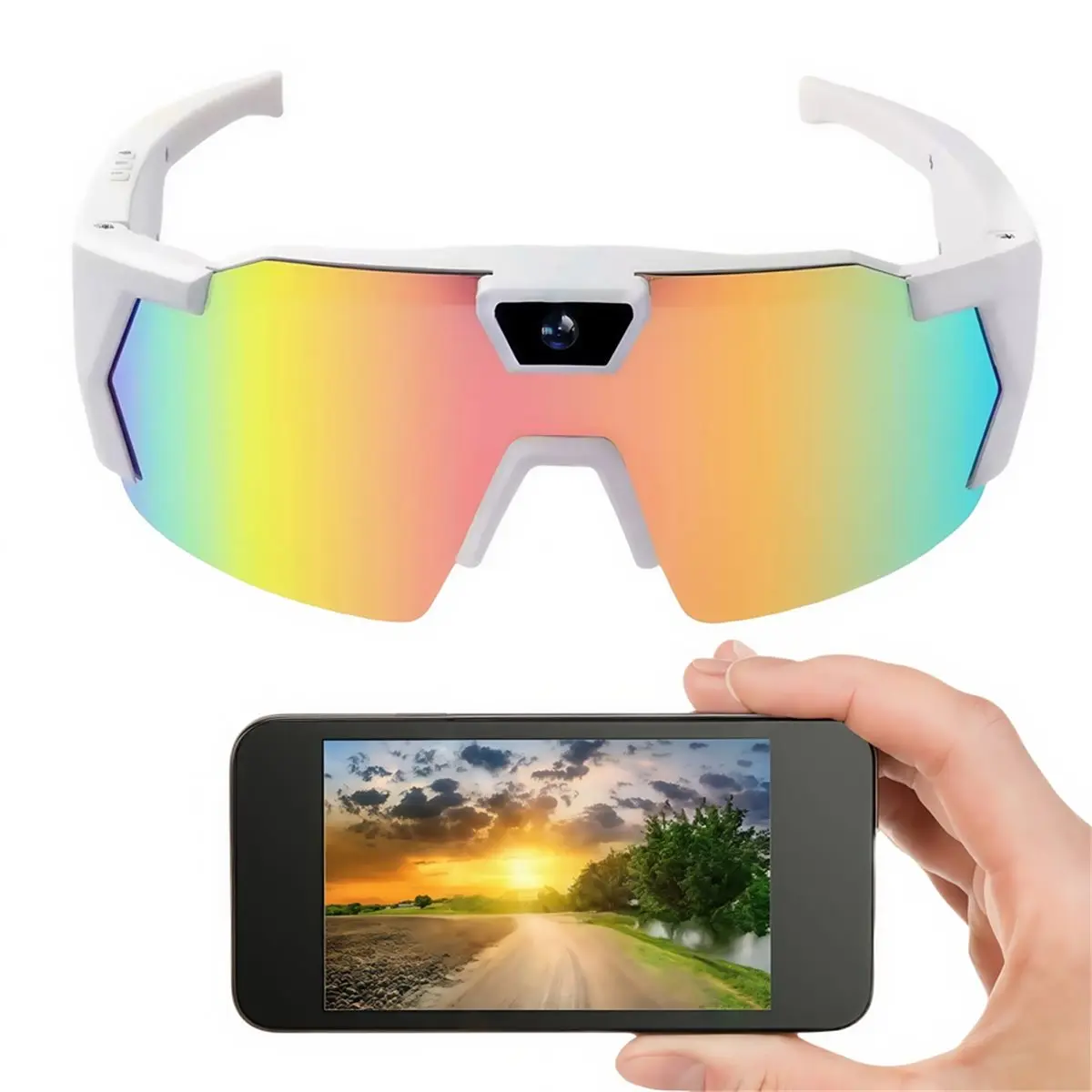 “QUALITY EXCELLE“HD Video Glasses Action Camera Smart Action Camera Glasses Bicycle Outdoor Dash Cam Walk Cam Wearable Camcorder