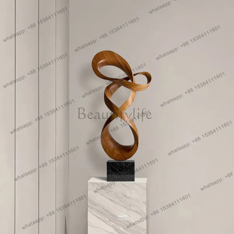 

yj21 Абстрактная скульптура из массива дерева, декоративное украшение для гостиной и прихожей, высококачественный художественный декор.