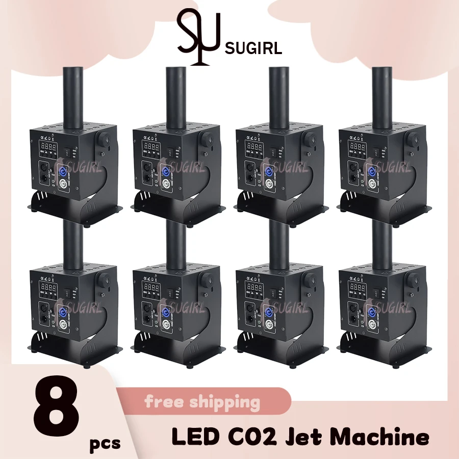 

0 налог, 8 шт., сценическая струйная машина Co2, струйная дымовая машина Co2 Blaster Cannon, ночной клуб Cryo Cannon DMX Jet для дискотеки, клуба, танцевального Зала
