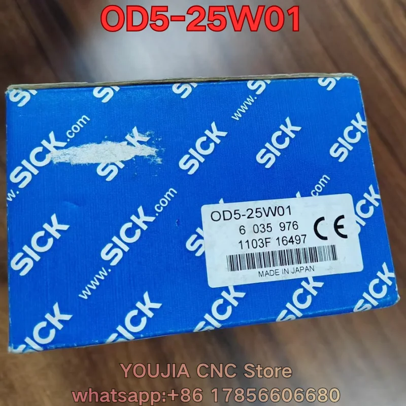 The OD5-25W01 sensor is available both new and used; the used one is in good condition.