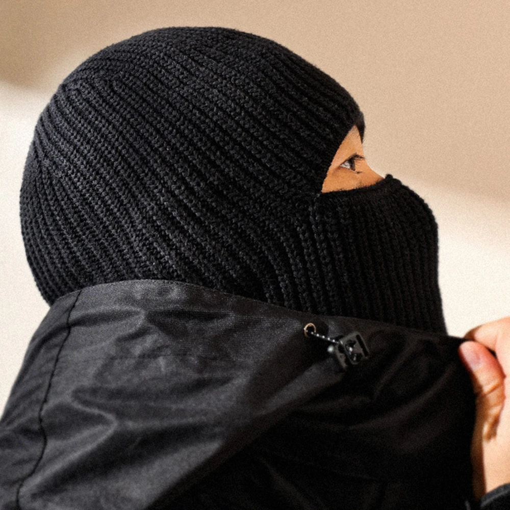 Gorro cálido de invierno para hombre, gorro de algodón de punto grueso para exteriores, para clima frío, esquí, senderismo, correr, gorro de invierno