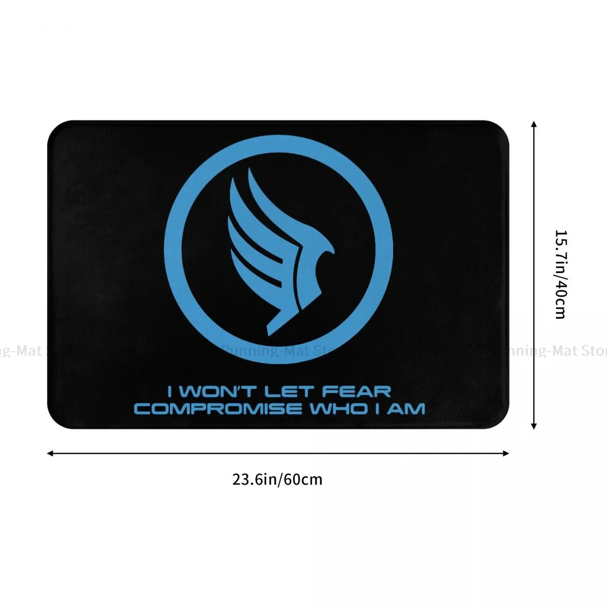 Mass Effect Game Anti-Slip Doormat Bath Mat Commander Shepard Paragon Quote Balcony Carpet Welcome Rug Bedroom Decorative