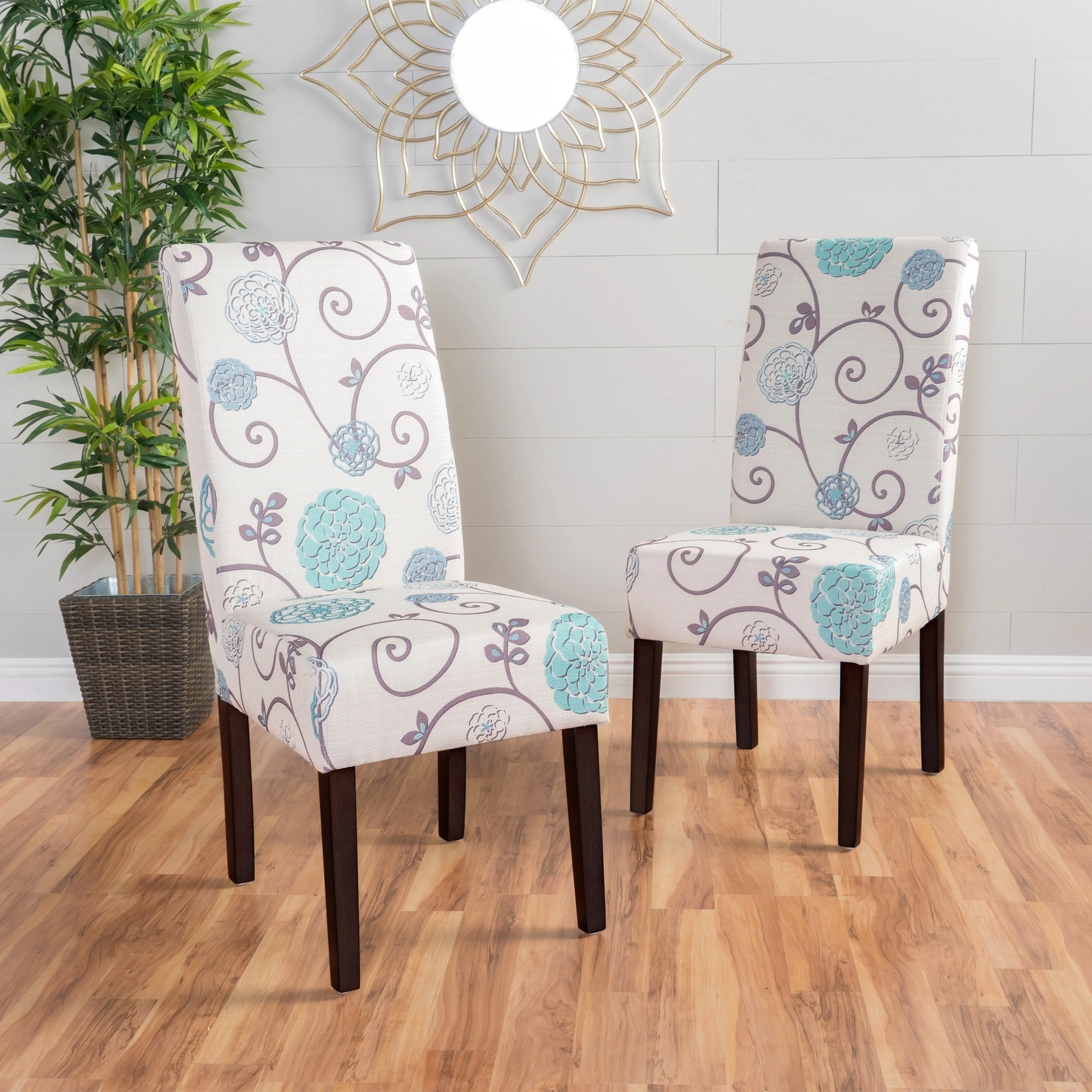 

#Modern Waterproof High Back Fabric Dining Chair-Home Furniture