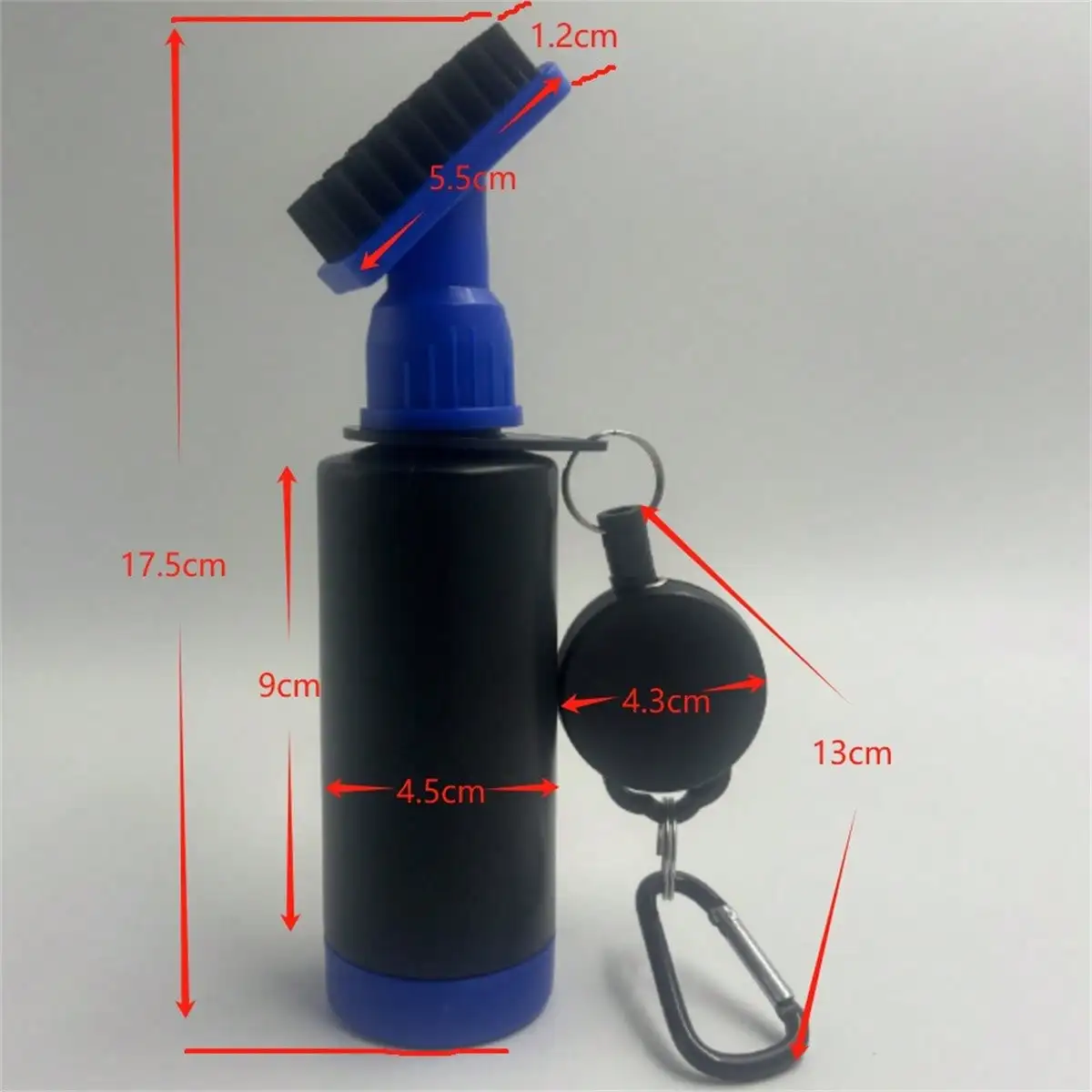 1pc Golf Club Cleaning Brush With Water Spray Portable Groove Cleaner With Retractable Carabiner Golf Accessories For Shoes Ball view 3
