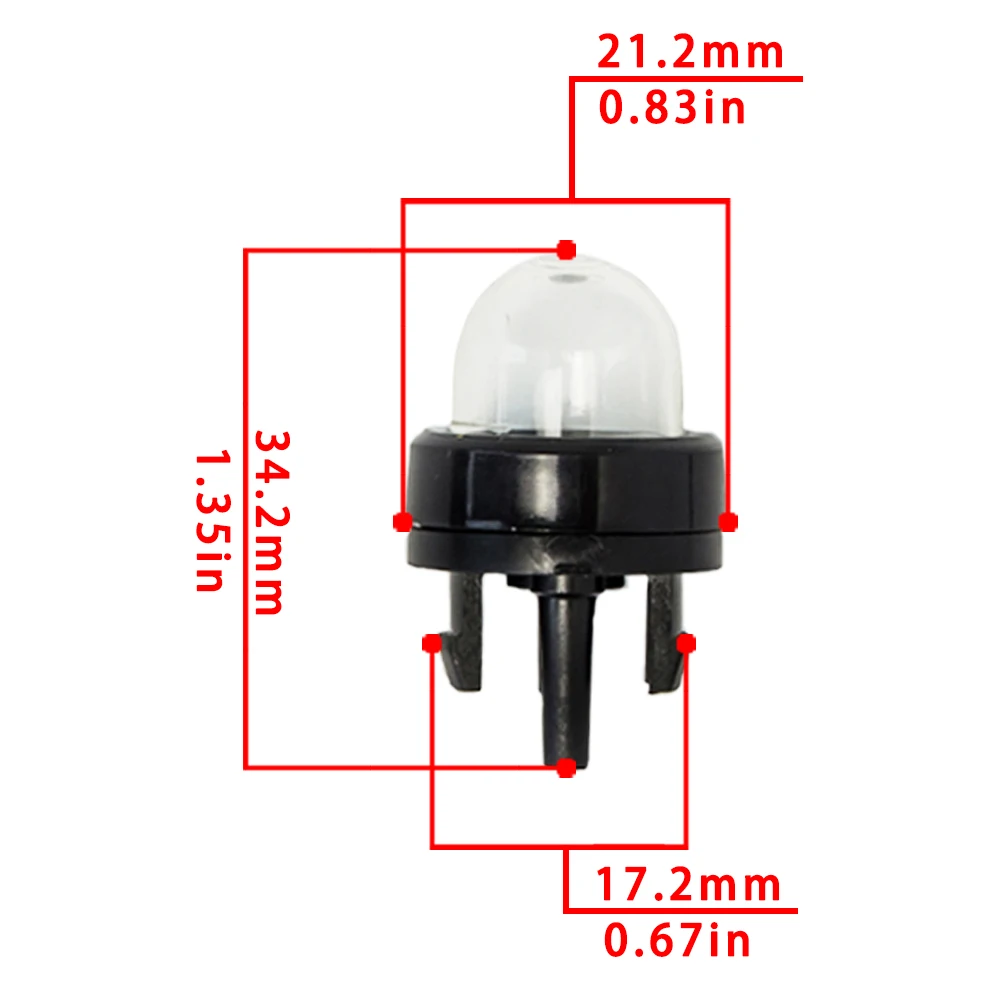 10Pcs Carburetor Oil Bubble Petrol Snap in Primer Fuel Bulb Pump For Ryobi Walbro Husqvarna Chainsaws Trimmer Carb Light Bulb