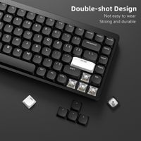 Low Profile Slim Keyboard Keycaps 129 Keys BOW/WOB Double Shot PBT Keycap for Gateron Cherry MX Switch Mechanical Gamer Keyboard