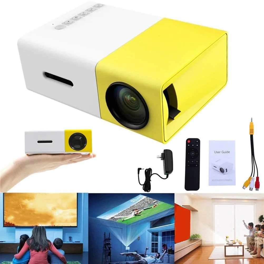 

Mini Projector 1080P Led Portable Home Cinema Theater Indoor Outdoor Movie Smartphone Pc Laptop Yellow White Us