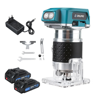 Drillpro 6.35mm 6 Speeds Electric Trimmer Cordless Wood Router Woodworking Engraving Slotting Power Tool for Makita 18V Battery