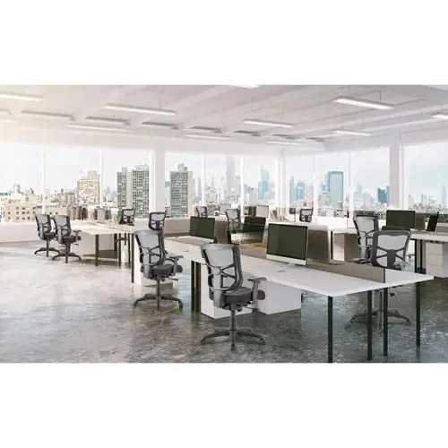 Office Use, Mesh, Black Mid-Back Swivel/Tilt Chair with Multifunction