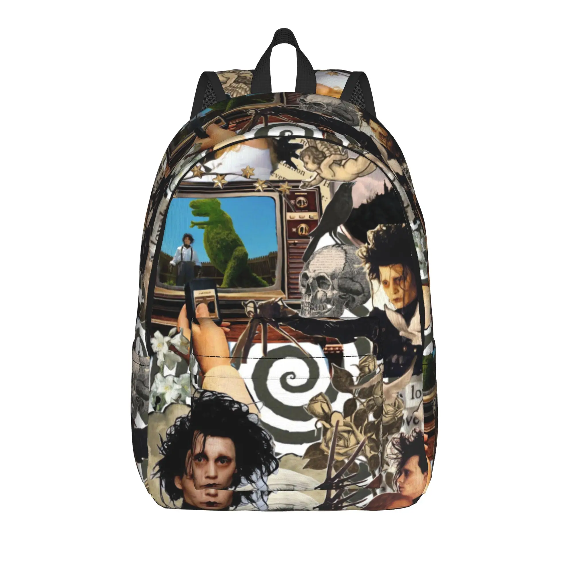 Edward Scissorhands Backpack  Male Polyester Sport Backpacks Print Modern High School Bags Rucksack