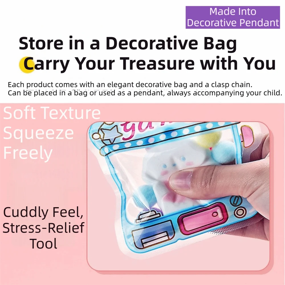 Creative Pinching Material Pack Blowable Bubble DIY Craft Squeeze DIY Material Silicone Reusable DIY Squishy Kit Children