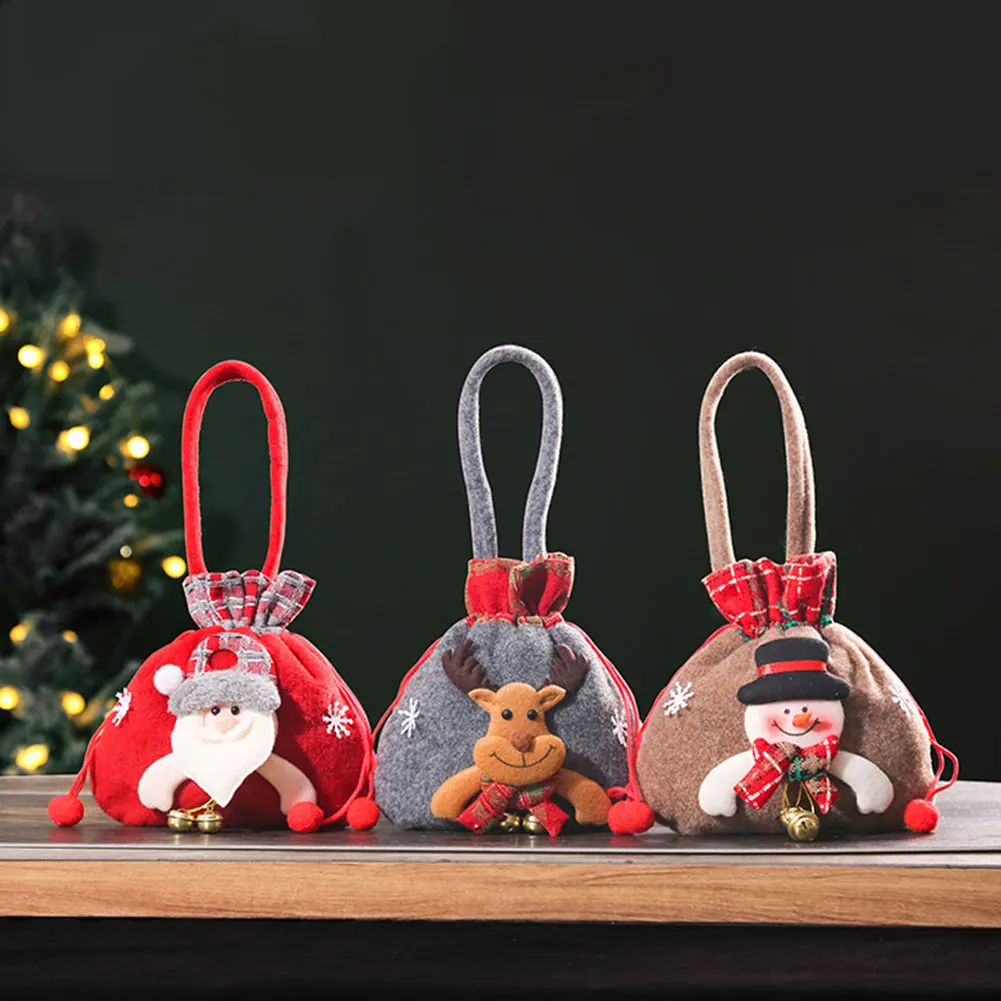 Per borse regalo di Natale Custodia per imballaggio regalo portatile a tema natalizio per feste