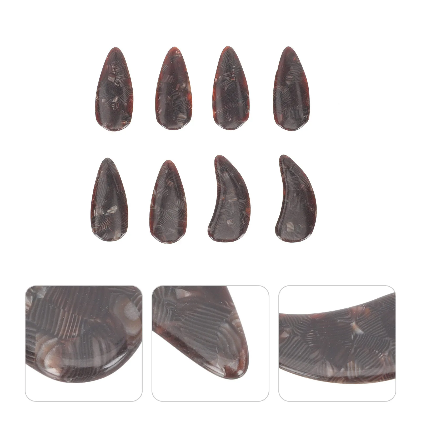 

8pcs Guzheng Playing Protective Nails Professional Grade Fake Finger Picks Smooth Lightweight Fingertip Protection Practice
