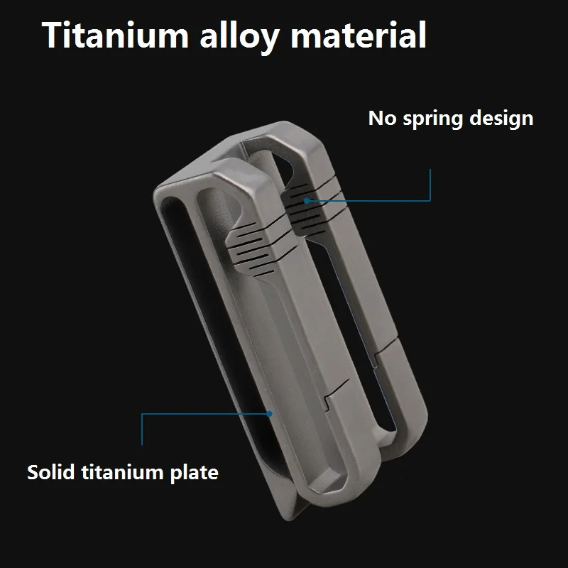 Riemgesp Van Titaniumlegering, Auto-Clip Type Sleutelhanger, Heren Taille Hangende Sportbroek Sleutelhanger, Grote Capaciteit, Dubbele Rij