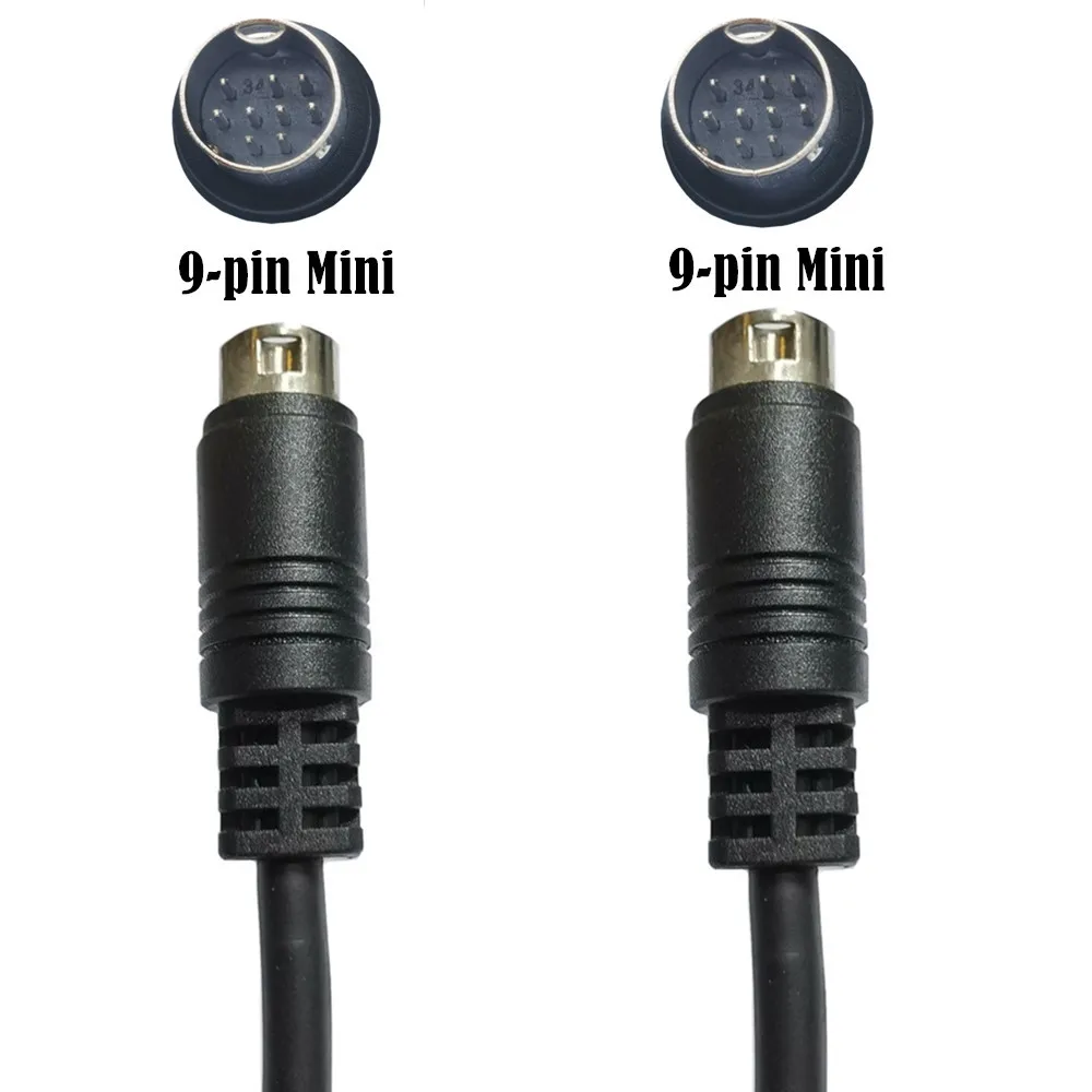 Mini Din 9-pin Male to 9-pin Male Audio Input Cable 1m 2m 3m Compatible Video Games, sound cards, audio equipment