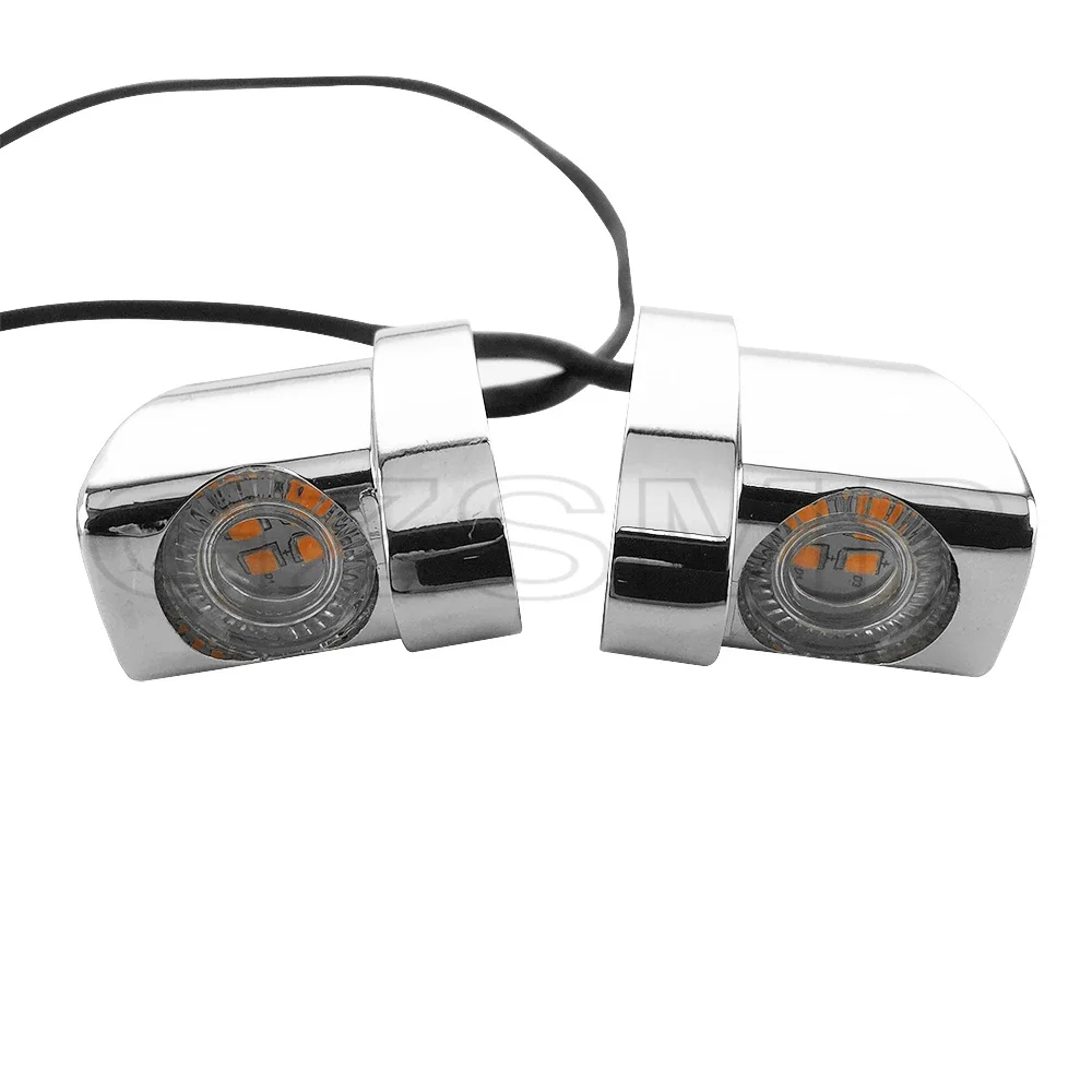 Rear Fender Struts LED Mini Turn Signals Light For Harley Sportster Dyna Softail Motorcycle Amber Blinker Flasher Indicator Lamp