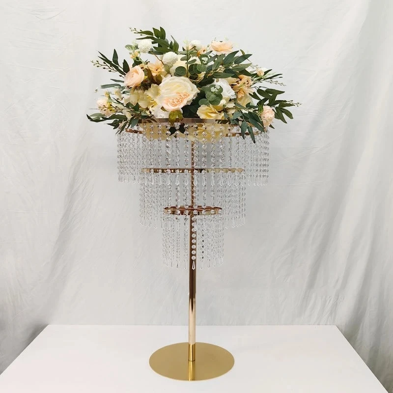 

6pcs 100-120cm f30 Metal Wedding Table Centerpiece Acrylic Flower Stand Romantic 3 Tier Road lead Home Hotel Decoration