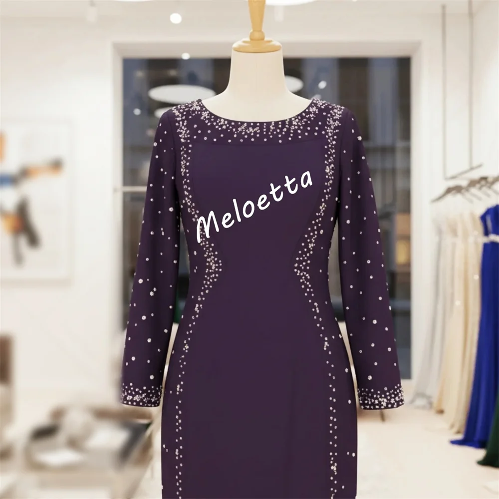 Personalizado glitter o-pescoço em linha reta vestidos longos clássicos vestidos de noite femininos sob medida ocasião elegante vestido de festa