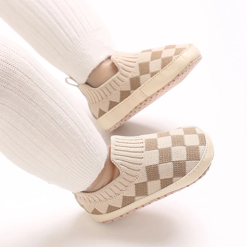 Klassische karierte Sportschuhe für Kleinkinder, Jungenschuhe für Mädchen, atmungsaktive Mesh-Baumwollsohle, lässig, Sport, 0–18 Monate, Baby Walk – Detail 11