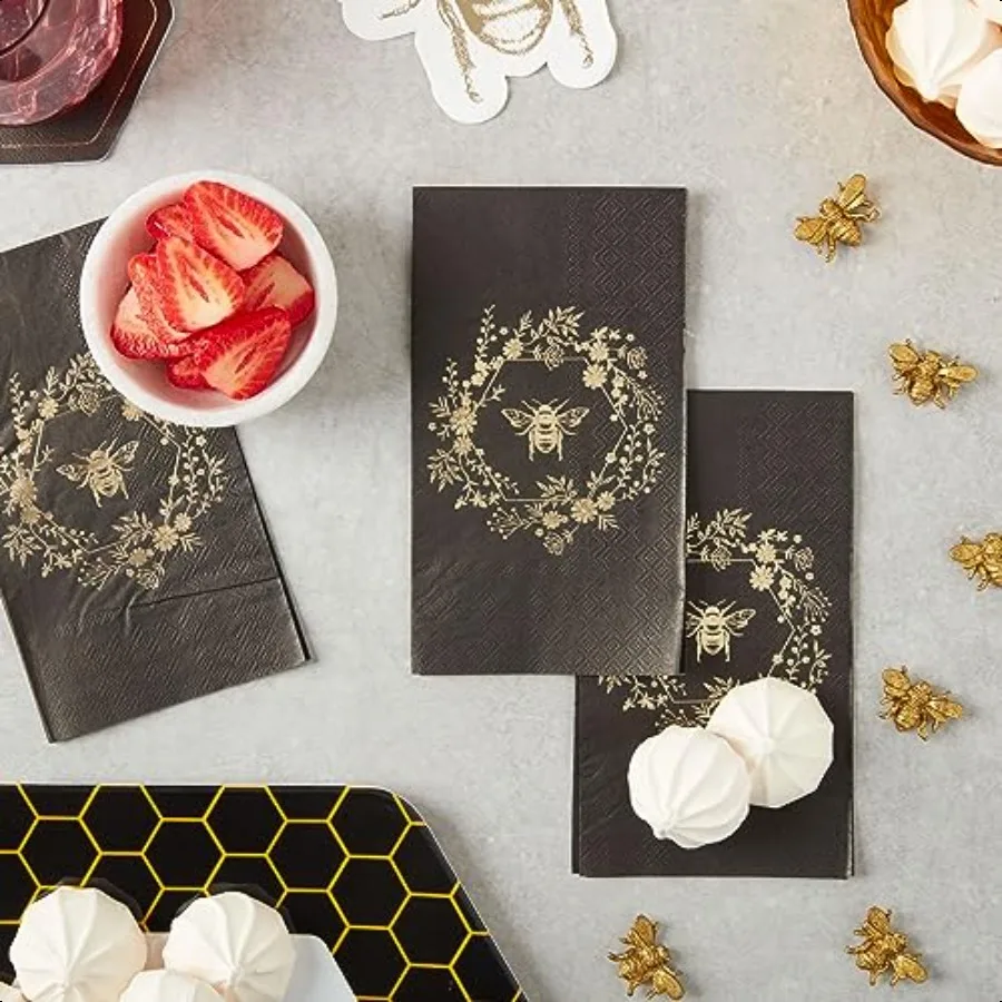 C.R. جيبسون العسل خلية الذهب احباط مناديل الضيوف 16 عدد TW825361