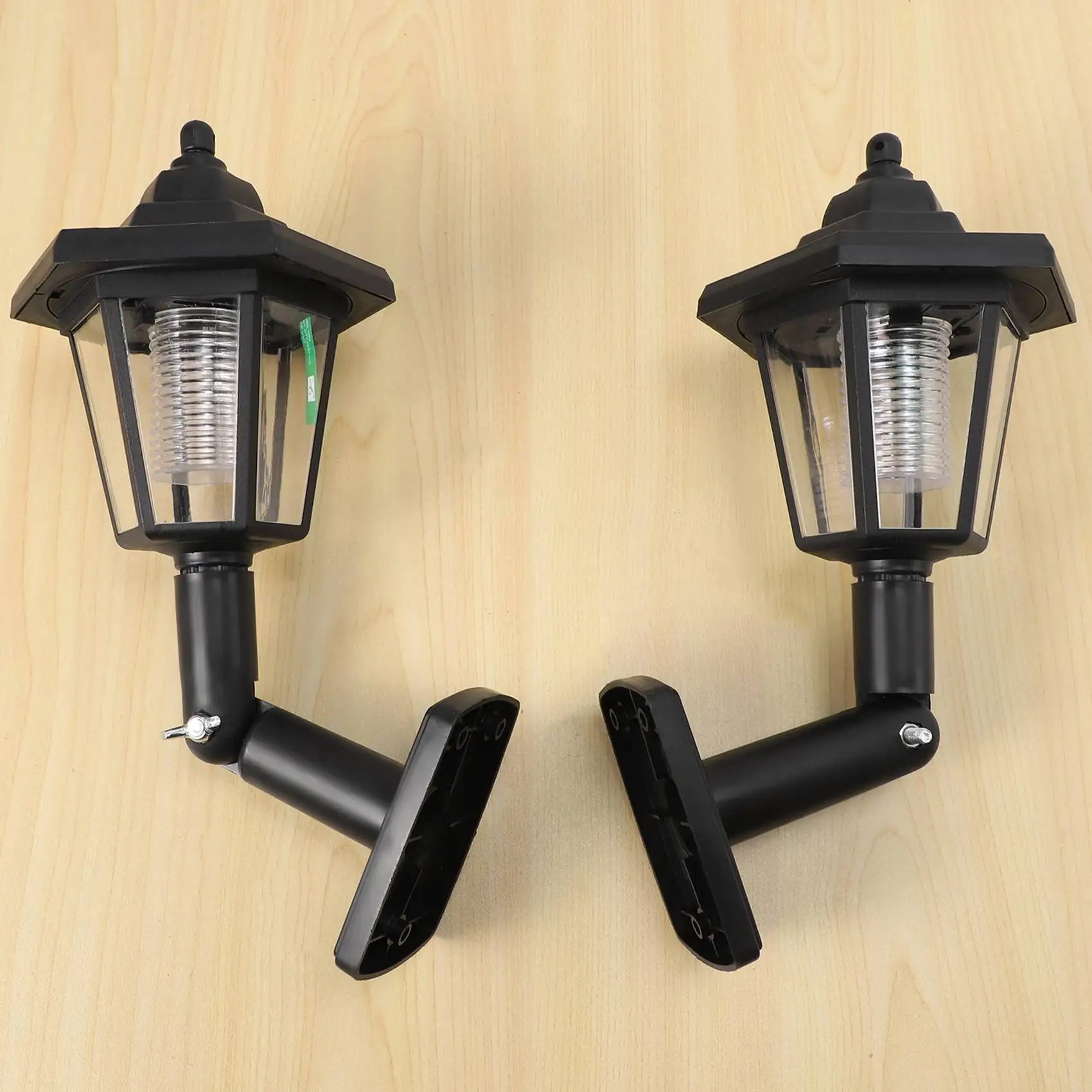 

A93Z 2 X Solar Powered LED Outdoor Garden Fence Wall Lantern Light Lamp Light Sensor