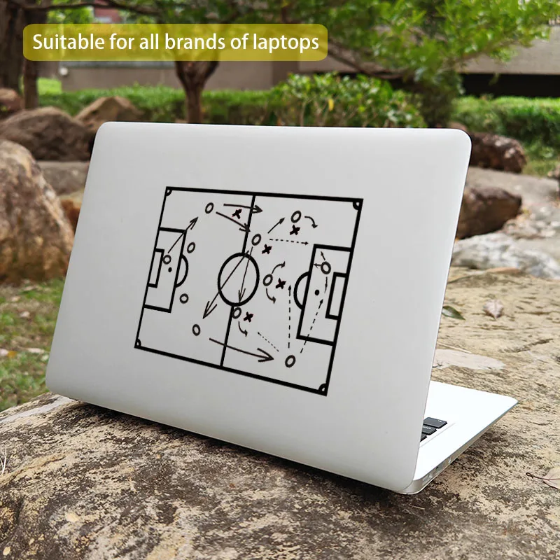 Football Tactics Sketch Vinyl Laptop Sticker for Macbook 13 Pro 14 Air Retina 15 Mac Cover Skin HP Dell Msi Asus Notebook Decal