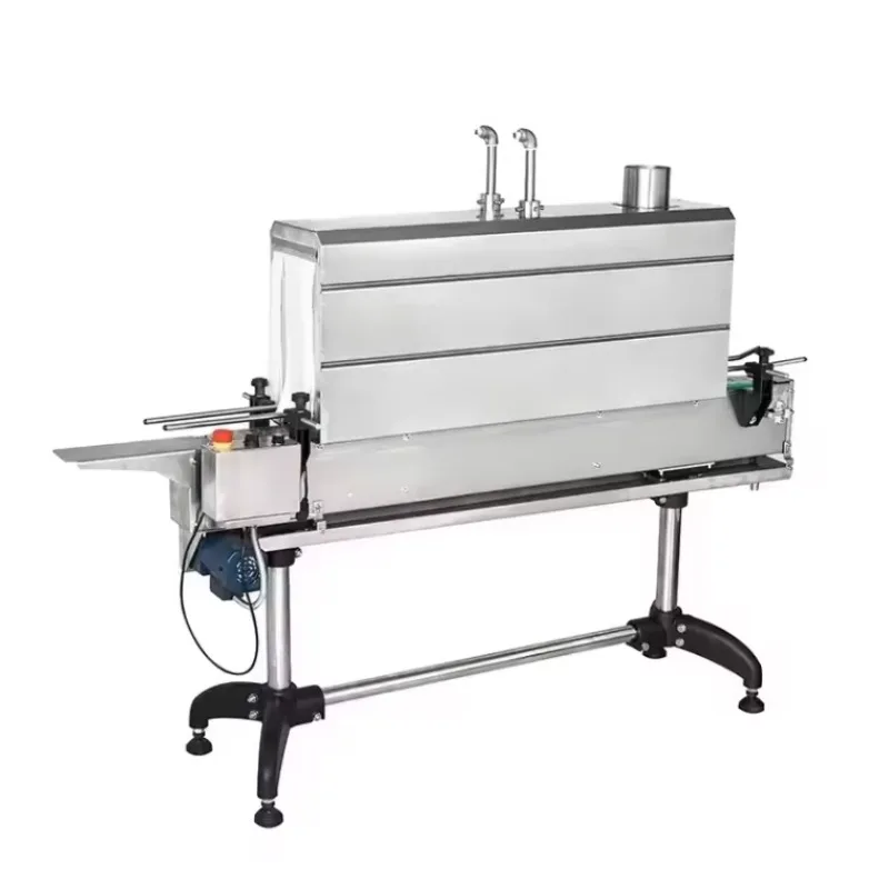 Auto Plastic Glass Bottle Steam Shrinking Sealing Machine Wine Beverage Bottles Heat Tunnel Shrink Film Wrapping Machinery