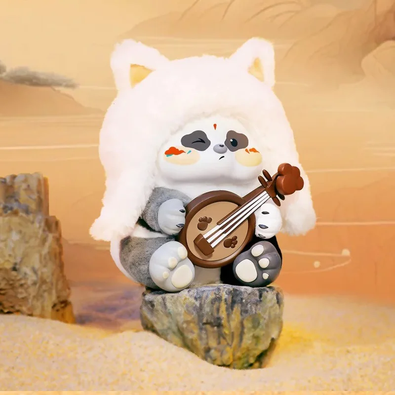 Ciaoka Genuine My Fat Dunhuang Happy Travel Blind Box Plush Cute Panda Doll in Stock Ornament Keychain Birthday Toy ChildrenGift