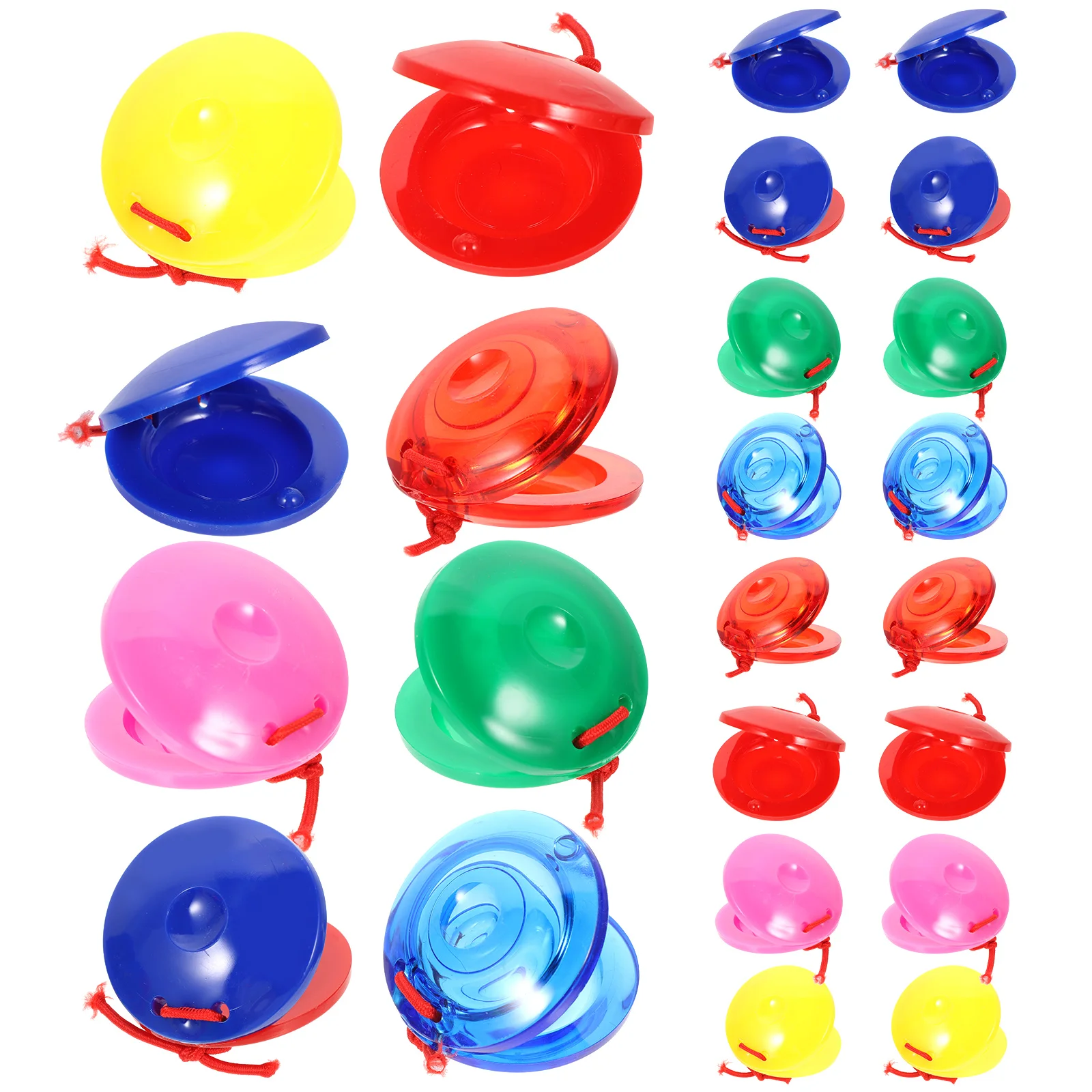 

24 Pcs Plastic Castanets Creative Kid Toys Educational Wooden Musical Instruments Early Child