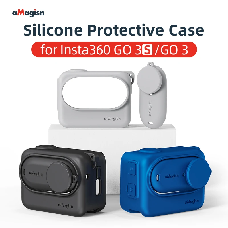 حافظة واقية سيليكون لـ Insta360 GO3S ، مضاد للخدش ، غلاف حماية شامل ، مقاوم للغبار ، مضاد للصدأ ، ملحق كاميرا الإبهام 3s