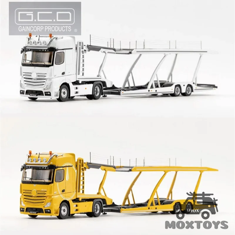 GCD 1:64 Actros مقطورة ذات الطابقين LHD Diecast نموذج سيارة