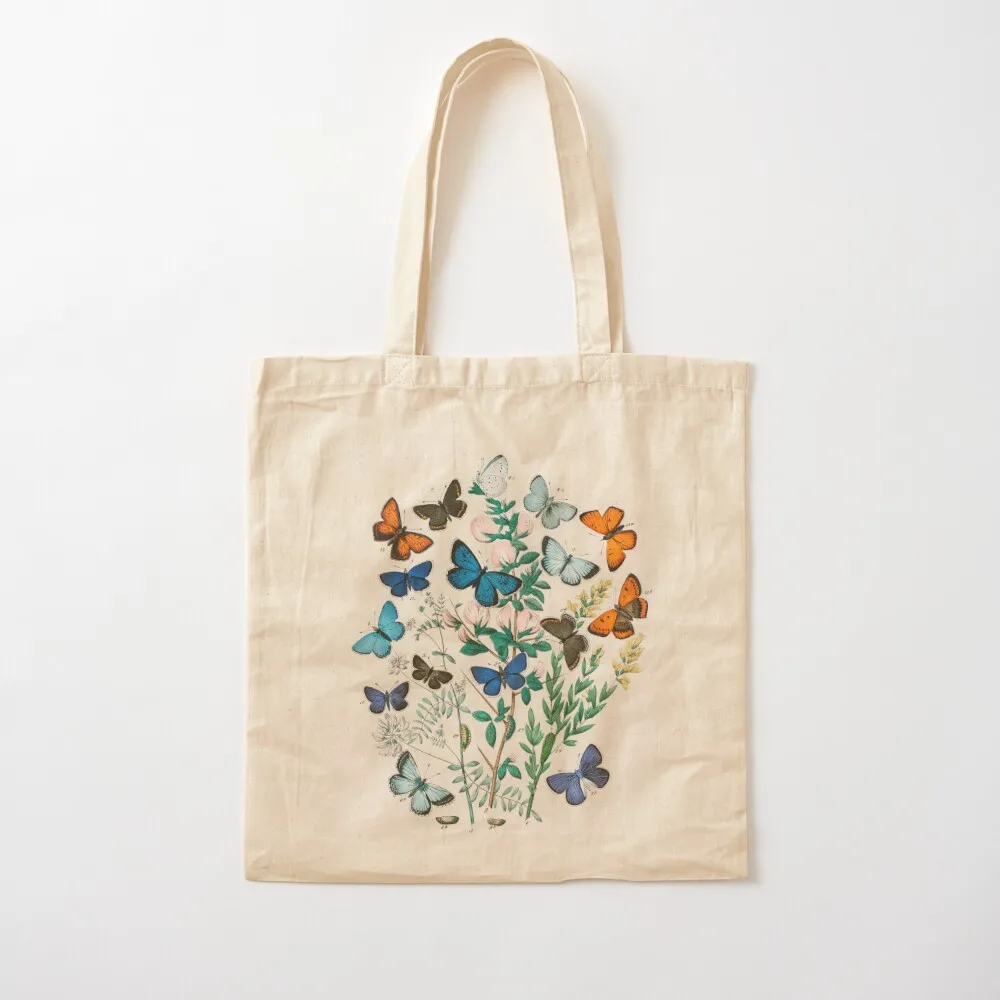 

European Butterflies Tote Bag Women's shopper Portable shopping bag cloth bag woman Gift bags Canvas Tote