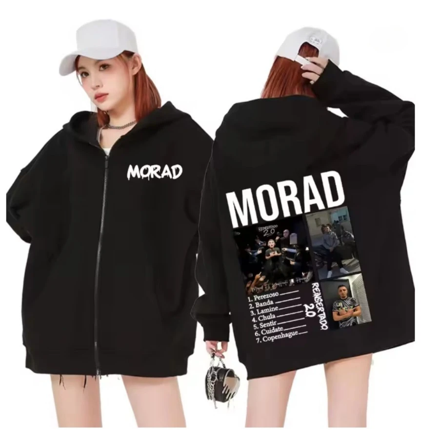 

Rapper Morad MDLR Album Merch Zip Up Women/Men Hoodie Sweatshirt High Quality Y2K Streetwear Hip Hop Zipper Hooded Jacket