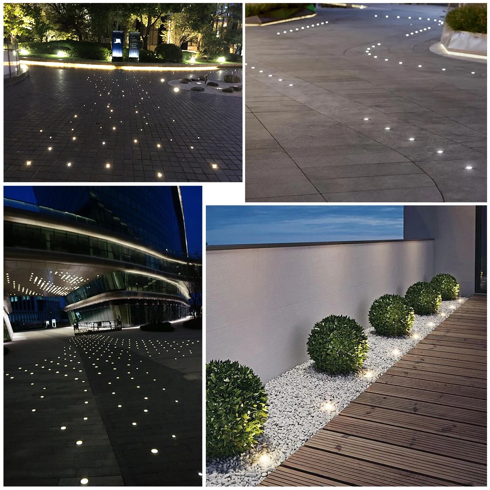 Mini foco LED para jardín, luz de pared IP67, luz subterránea impermeable para césped, Patio, pasarela, Patio, escalera, lámpara de cubierta