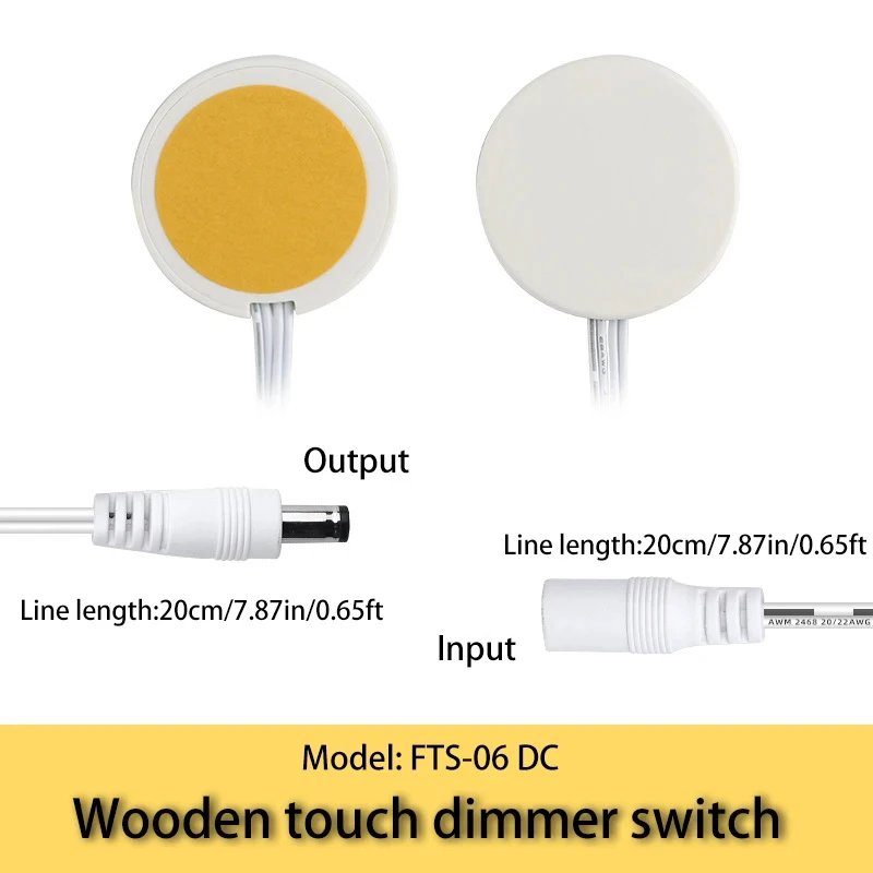 

DC12V/24V Smart Wooden Panel Touch Switch LED Light Dimming Connector Concealed Switch for LED Light Strip Touch Switch