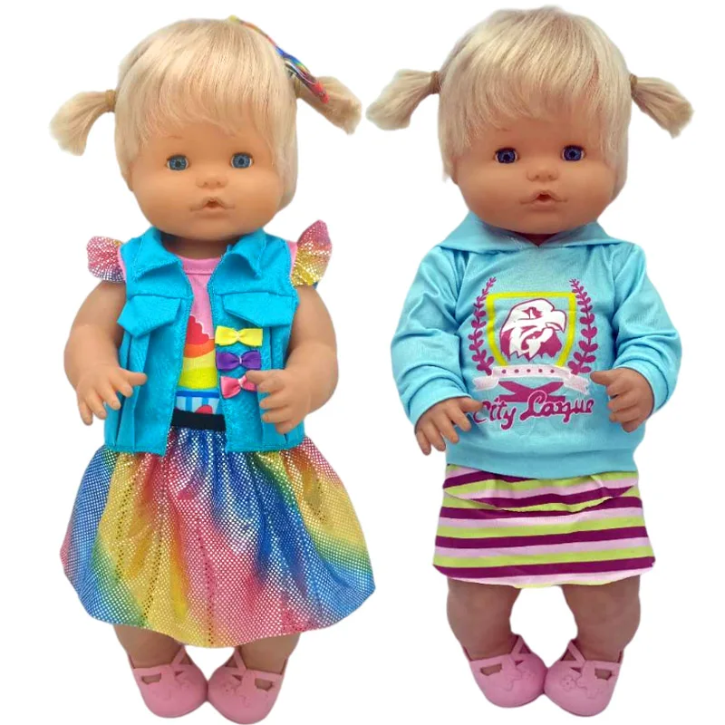 16 Inch Nenuco Baby Doll Girl Clothes Dress For 40cm Baby Dolls Wears Toys Children Girl Gifts