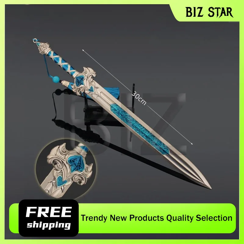 30 سنتيمتر/11.81in خلق الآلهة 12 السيوف الإلهية الطرفية مو شيه السيف سلاح سبيكة لعبة القديمة الشهيرة السيف نموذج الحلي