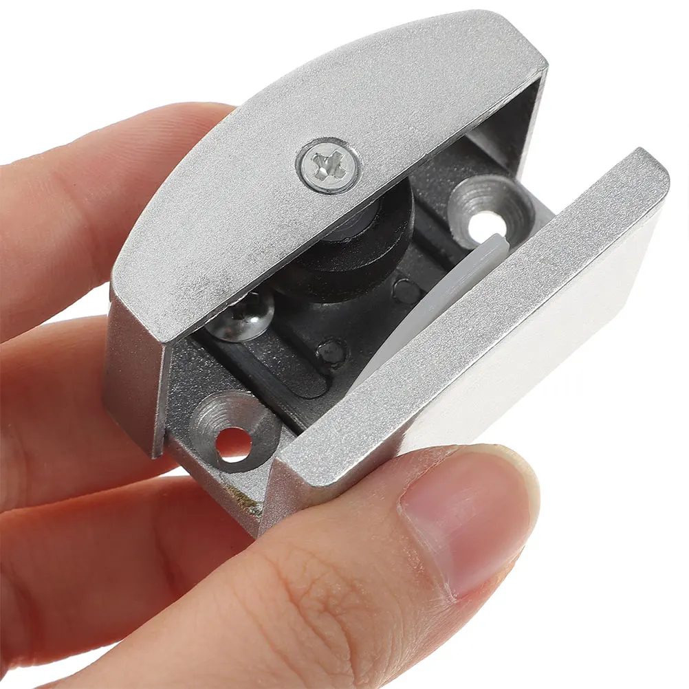 

2pcs Shower Door Bottom Guide Rubber Aluminum Alloy Anti-Swing Sliding Glass DoorBathroom Kitchen Durable Replacement Part